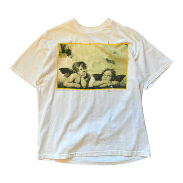 1992 ANGELS RAPHAEL ART TEE WHITE 'LARGE' - 1990S