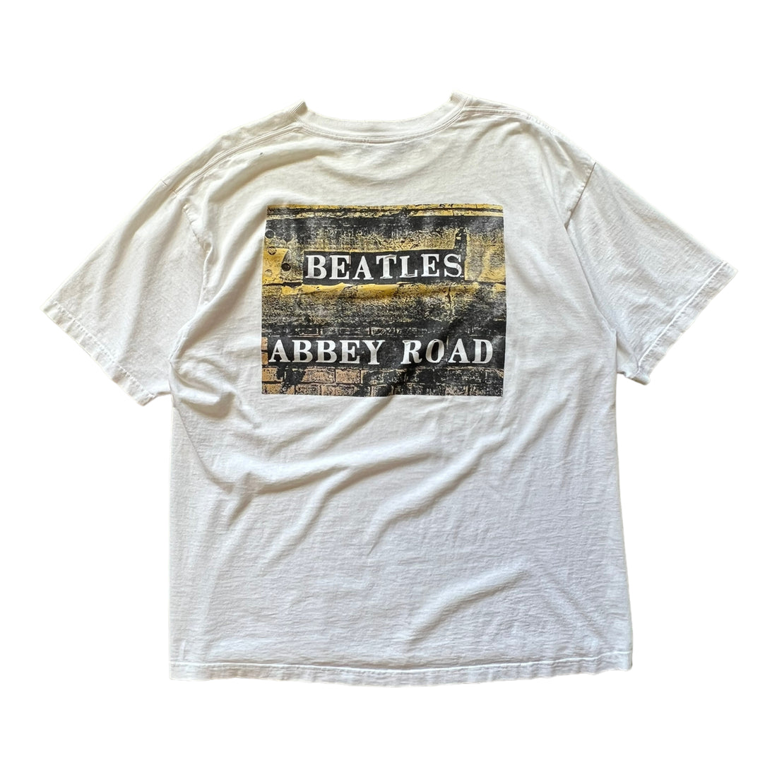 1990 BEATLES ABBEY ROAD TEE WHITE 'XL' - 1990'S