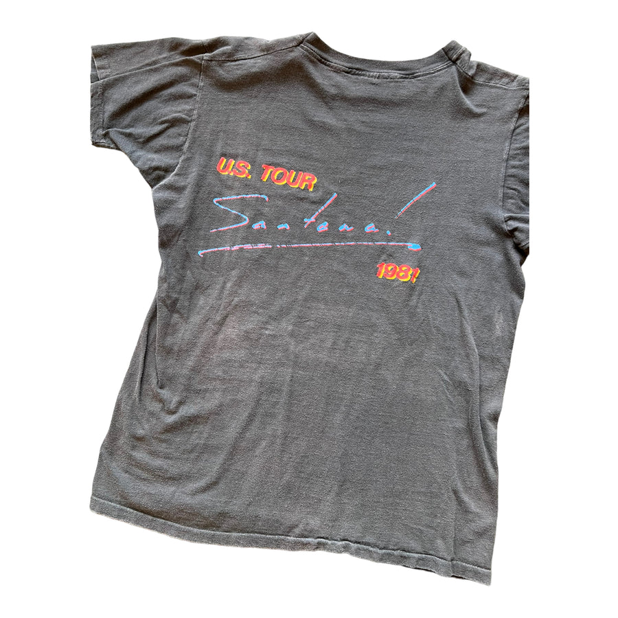1981 SANTANA "ZEBOP WINNING!" TOUR TSHIRT BLACK MEDIUM - 1980S