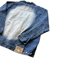 Y2K ENYCE GEOMETRIC DESIGN DENIM JACKET '3XL' - 2000'S