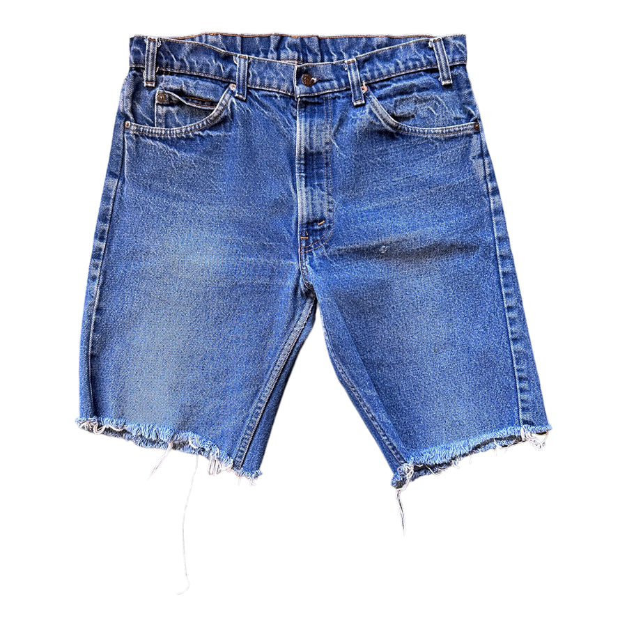 LEVI'S ORANGE TAB CUT OFF SHORTS 'SIZE 34' - 1980S