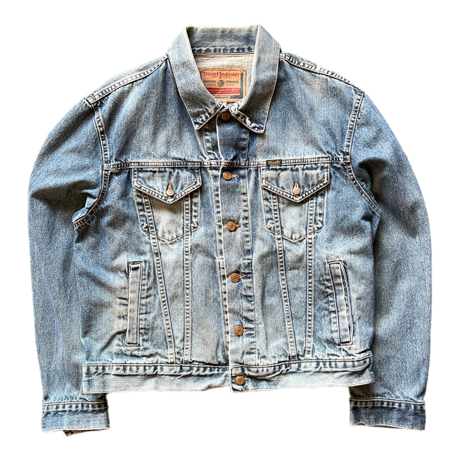 DIESEL INDUSTRIES ITALIAN MADE DENIM JACKET BLUE XL - 2000S