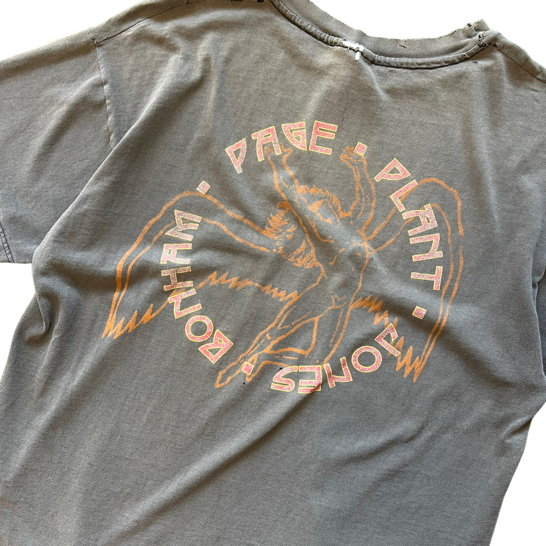 LED ZEPPELIN BLIMP TEE FADED BLACK 'LARGE' - 1990'S