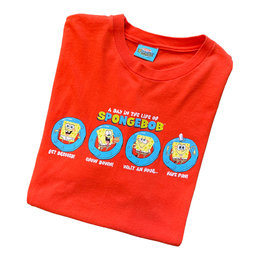 2001 SPONGEBOB T SHIRT ORANGE 'XL' - 2000S