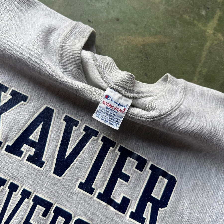 Vintage Made in USA Champion Reverse Weave Xavier University M