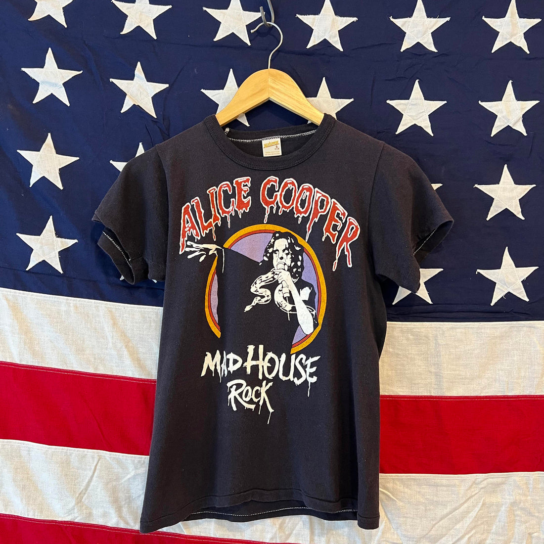 Vintage Alice Cooper T Shirt Mad House Rock Would Tour 1979 Small