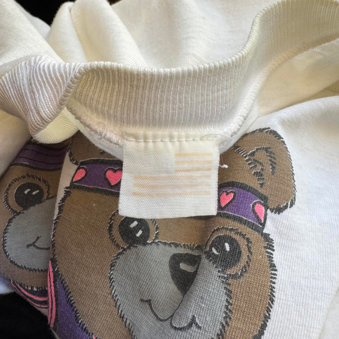 Vintage 80s Teddy Love California Bears White Single Stitch T-shirt Made in USA