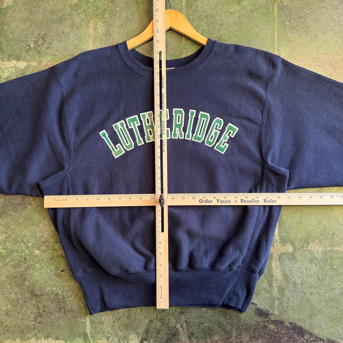 Vintage 90s Lutheridge Navy Champion Reverse Weave Crewneck Sweatshirt Medium