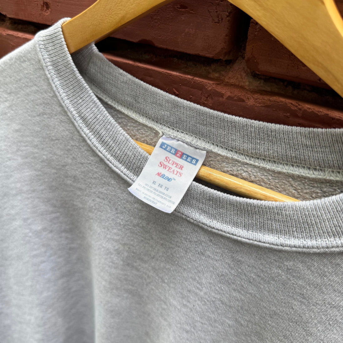 Vintage 90s Jerzees Nublend Super Sweats Gray Crewneck Sweatshirt XL