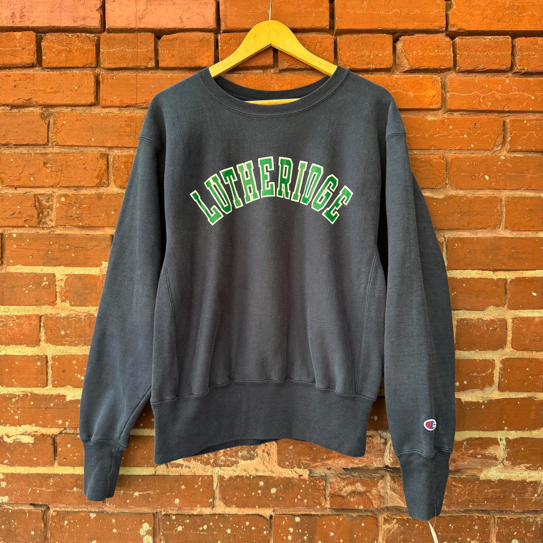 Vintage 90s Lutheridge Navy Champion Reverse Weave Crewneck Sweatshirt Medium