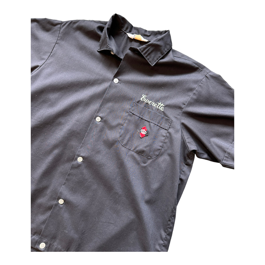 BURGER KING KNOXVILLE CHAIN STITCHED BOWLING SHIRT BLACK ‘LARGE’ - 1970S
