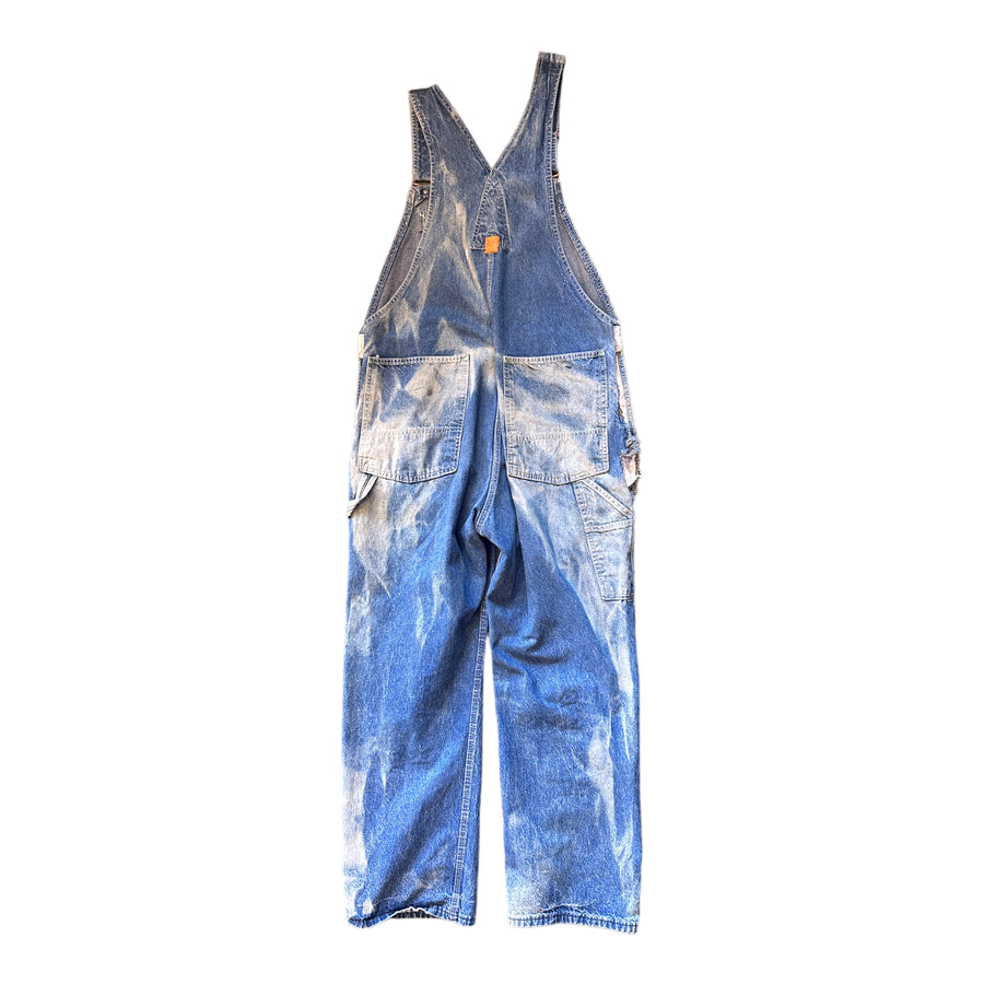 BIG BEN SUN FADED AND DISTRESSED MADE IN USA OVERALLS BLUE ‘LARGE’ - 1970S