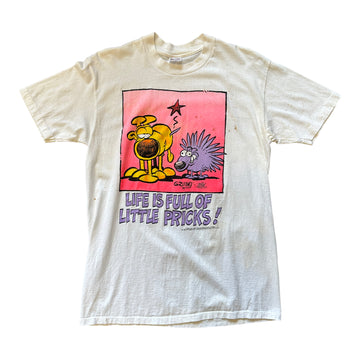 LIFE IS FULL OF PRICKS TEE WHITE ‘LARGE’- 1990’S