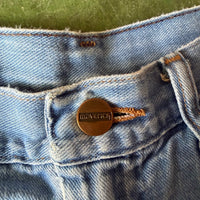 Vintage 1970s Bootcut Jeans Maverick Light Wash Embroidered 32x31 - Made in USA