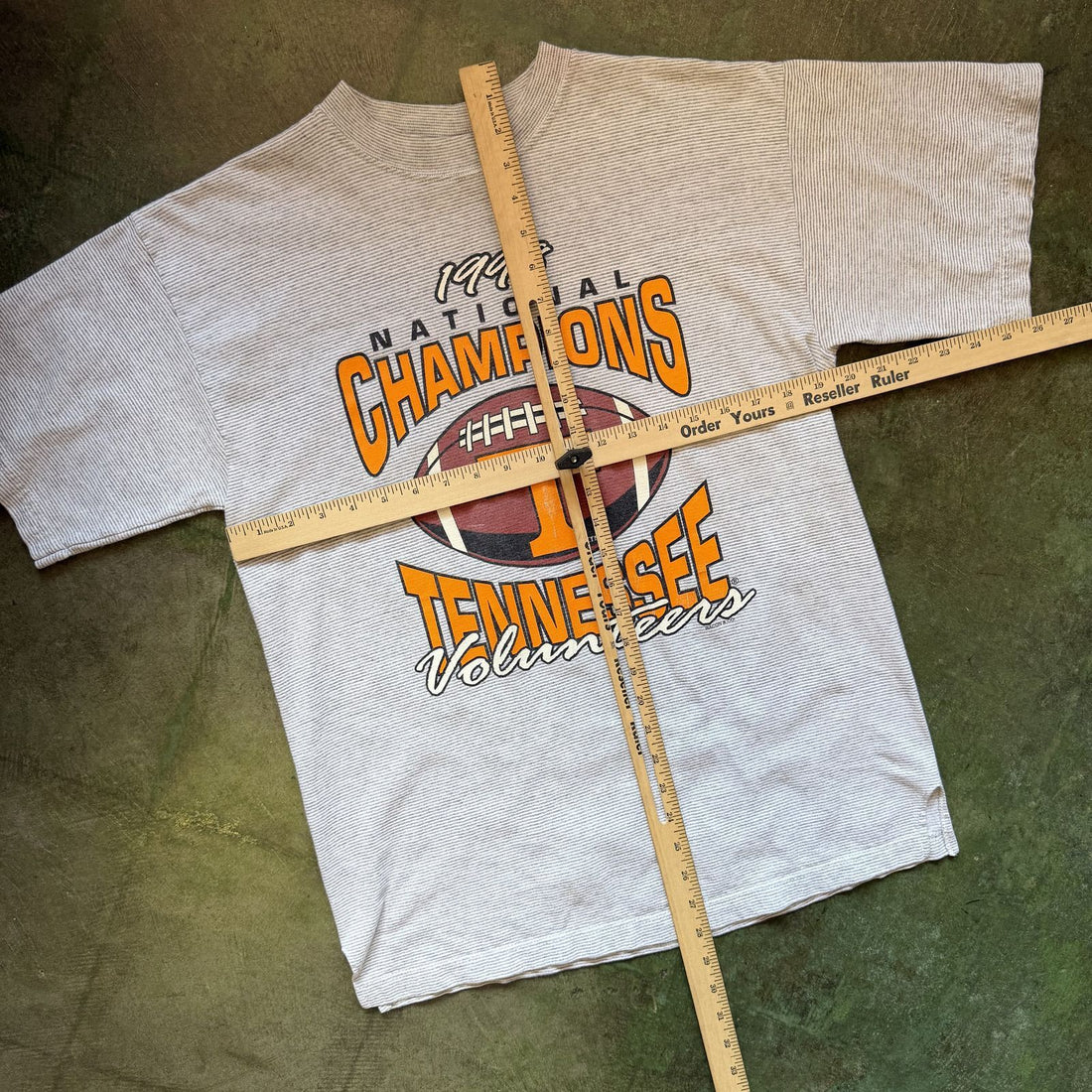 Vintage 1998 Tennessee Vols National Champions Striped T-Shirt Men’s M - Made in USA