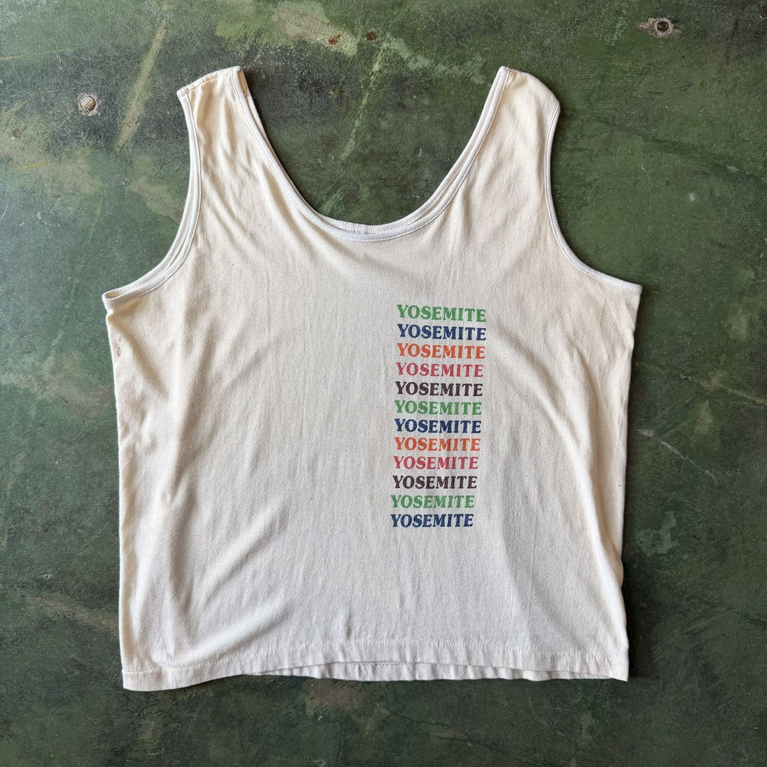 Vintage 1980s Yosemite Tank Top Textile Prints Men's XL