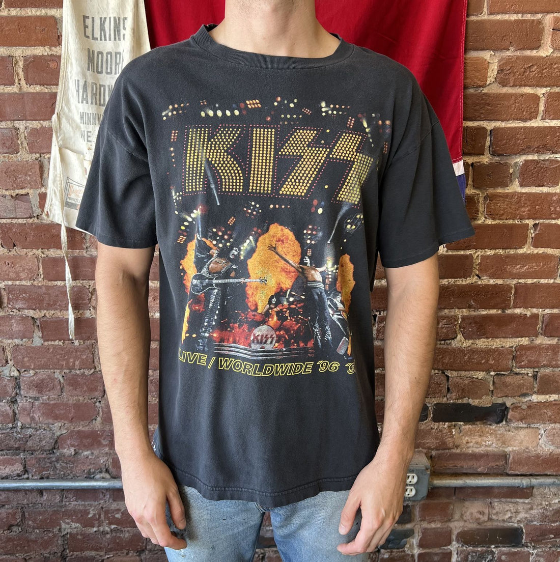 Vintage Single Stitch Kiss T Shirt Alive Worldwide 1996 Tour T-Shirt Men's XL