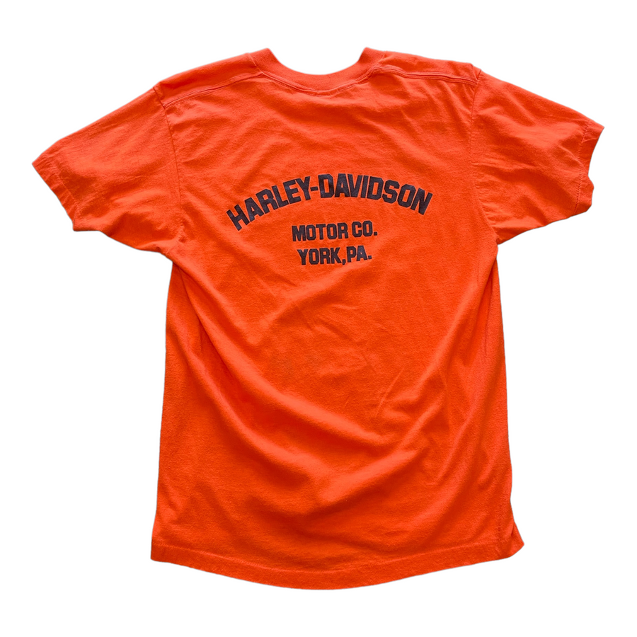 HARLEY TEE ORANGE ‘XL’ - 1980S