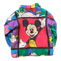 CUSTOM MADE MICKEY MOUSE CHORE COAT MULTICOLORED ‘LARGE’ - 1990S