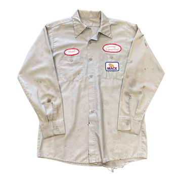 MACK TRUCK BUTTON DOWN SHIRT GRETY ‘XL’ - 1970S